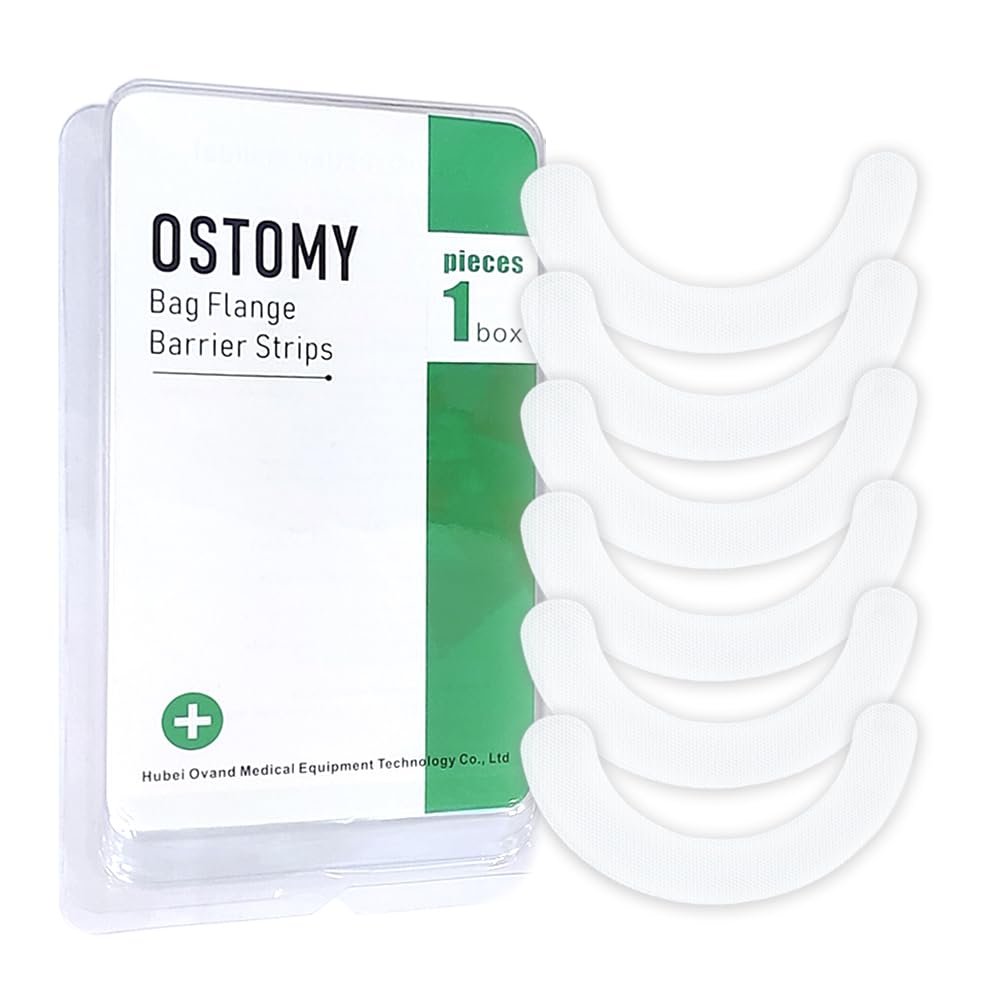 40Pcs Ostomy Barrier Strips, Skin Barrier Strips for Colostomy Bags, Latex-Free Skin Barrier Strips, Ostomy Extenders for Ostomy Supplies