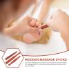Healvian Wooden Massage Stick 5.85 Inch Round Bead Acupressure Tool for Foot Reflexology Body Relaxation and Meridian Therapy view 2