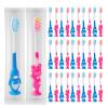 200 pcs Disposable Kids Toothbrushes Individually Wrapped, Toothbrushes for Age 2+ Children Toothbrush Set Soft Bristles Boys Girls Colorful Toothbrush with Suction Cup view 1