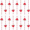 Toddmomy Hawaiian Style 30 Pack Watermelon Straws Bendable Straws for Summer Parties view 1