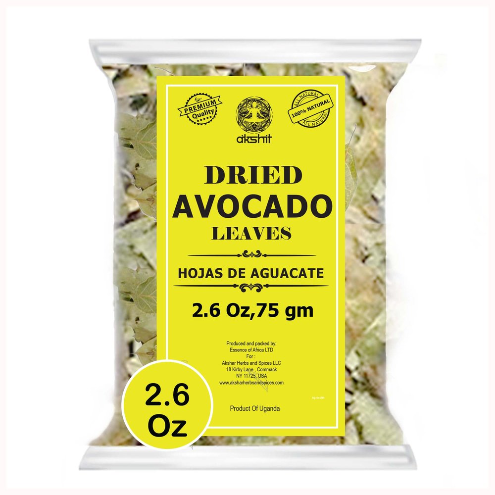 2.6oz Dried Avocado Leaves, Aromatic Tea, 100% Natural Avocado Leaves, Hojas De Aguacate Secas, Leaf Tea, Caffeine-Free, Non-GMO. by Akshit