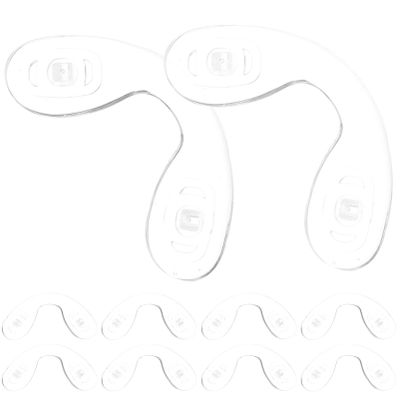 Lurrose 10pcs Soft Silicone Nose Pads for Glasses Anti-Slip Eyeglass Cushions Comfortable Replacement for Sunglasses Eyewear Durable and Flexible Design