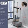 Floor Standing Broom Mop Holder Put Wet Mops,Cleaning Tool Cart, Movable Commercial Mop Rack,Cleaning Supplies Organizer,Garden Tool Storage,Mop Drain Rack,for Garage,Schools,Hospitals,Factories ( Col view 2