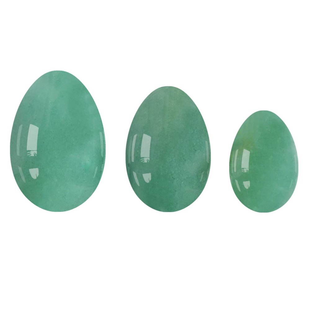 Green Aventurine Yoni Egg Kege Ball Natural Jade Eggs Women Kegel Exerciser Drilled and Undrilled Feminine Hygiene Balls,Undrill Egg No Box