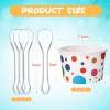 Boao 200 Set 5 oz Ice Cream Cups with Spoons Disposable Paper Sundae Dessert Bowls Summer Party Supplies (Bright Style) view 2