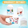 Boao 200 Set 5 oz Ice Cream Cups with Spoons Disposable Paper Sundae Dessert Bowls Summer Party Supplies (Bright Style) view 3