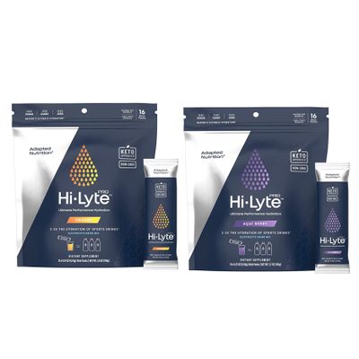 Adapted Nutrition Hi-Lyte Pro Hydration Packets, 16 Individual Drink Packets | Acai Berry | Orange | Electrolyte Powder Drink Mix | Electrolyte Multiplier Powder Packets