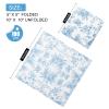 100 Pack Blue Floral Cocktail Napkins, Guest Hand Towels Disposable for Bathroom, Blue Floral Paper Napkins for Bridal and Baby Shower, Tea Party, Garden Party, Birthday Party view 2