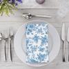 100 Pack Blue Floral Guest Hand Towels Disposable for Bathroom, Blue Floral Paper Napkins Decorative Spring Flowers Napkins for Bathroom Toilet Powder Room Holiday Wedding Bridal Shower view 4
