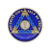 5 Year Sobriety Coin | Blue Crystallized AA Chip Medallion Recovery Anniversary Token with Serenity Prayer view 3