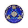 10 Year Sobriety Coin | Blue Crystallized AA Chip Medallion Recovery Anniversary Token with Serenity Prayer view 3