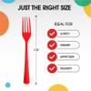 Party Solids Red Plastic Forks 200 Pieces Red Forks Disposable Utensils Heavy Duty Plastic Cutlery Set Disposable Cutlery Sets Flatware Sets Silverware Set Party Supplies & Party Tableware view 2
