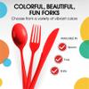 Party Solids Red Plastic Forks 200 Pieces Red Forks Disposable Utensils Heavy Duty Plastic Cutlery Set Disposable Cutlery Sets Flatware Sets Silverware Set Party Supplies & Party Tableware view 3