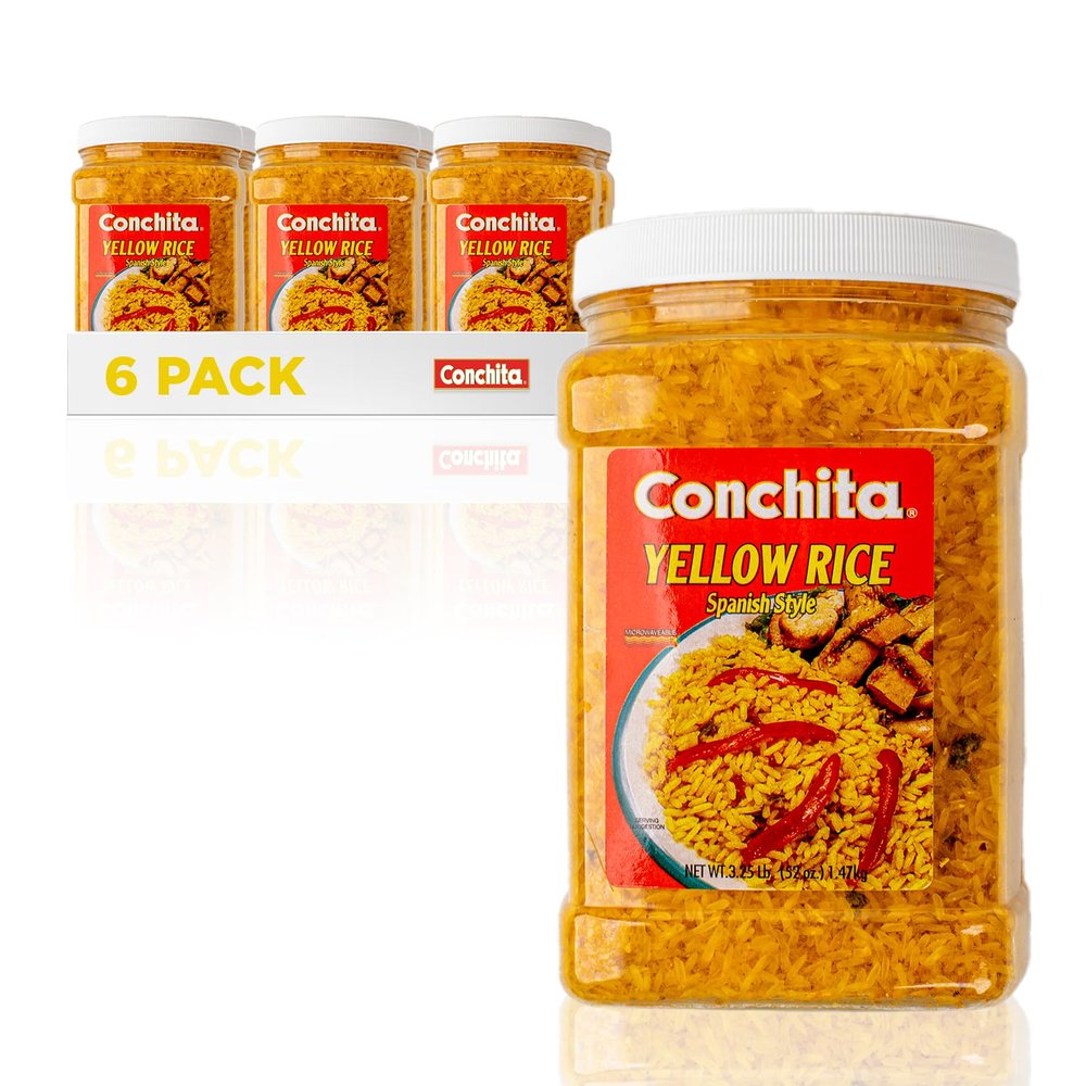 Conchita Spanish Style Yellow Rice, 3.25 lb - Dinnertime Staple - the Perfect Compliment for your Dinner (Pack of 6)