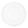 EcoQuality 13" inch Round Clear Plastic Charger Plates with White Rim - China Like Party Plates, Heavy Duty Large Disposable Dinner Plates, Reusable Salad Plate, Wedding, Catering, Events (12 PACK) view 1