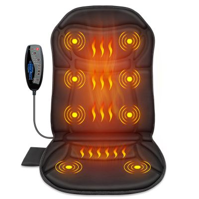 Back Massager Chair Pad, Back Massager with Heat, 5 Vibration Modes & 2 Heat Levels Massage Seat Cushion, Electric Massage Pad for Back Pain Relief, Christmas Gifts for Dad, Men, Mom, Women