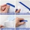 10 Pack Refillable Ice Bags with Clamp Closure 6-1/2 x 14 Reusable Medical ice packs for injuries Easy Filling Hospital Icepack with Soft Outer Covering with Leak Proof closure, Super soft Inner Layer view 4