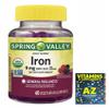 Spring Valley Organic Iron 9 mg, General Wellness, Mixed Berries, 60 Vegetarian Gummies+Better Guide Vitamins Supplements view 1