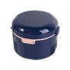 Denture Bath Box Retainer Cleaning Box Hollow Cleaning Box Teeth Braces Double Layer Denture Box for Traveling(Navy Blue) view 1
