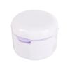 Denture Bath Box Retainer Cleaning Box Hollow Cleaning Box Teeth Braces Double Layer Denture Box for Traveling(White) view 1