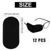 12pcs Glasses Eye Patch, Large Size Eye Patches Reusable Non-Woven Eye Patches for Adults Kids Lazy Eye Amblyopia Strabismus (Black) view 2