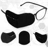 12pcs Glasses Eye Patch, Large Size Eye Patches Reusable Non-Woven Eye Patches for Adults Kids Lazy Eye Amblyopia Strabismus (Black) view 3