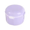Denture Bath Box Retainer Cleaning Box Hollow Cleaning Box Teeth Braces Double Layer Denture Box for Traveling(Purple) view 1
