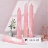 AMOYSTONE Large Healing Crystal Obelisk Tower Rose Quartz Point Wand Crystal Decor Reiki Gifts for Bignners 4-4.4 LBS view 4