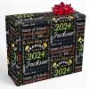InterestPrint Custom Graduation Gift Wrapping Paper with Name Personalized Class of 2024 Graduates Gradient Wrapping Paper Roll 58x23 for Mom Dad Grandma Grandpa Graduation 3 Roll view 1