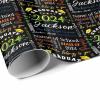 InterestPrint Custom Graduation Gift Wrapping Paper with Name Personalized Class of 2024 Graduates Gradient Wrapping Paper Roll 58x23 for Mom Dad Grandma Grandpa Graduation 3 Roll view 3