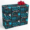 InterestPrint Personalized Name Senior Wrap Paper Customized Class of 2024 Congratulations Black Blue Wrapping Paper Roll Graduation Gift for Boys Girls Niece Friend BFF 58x23 Inch 5 Roll view 1