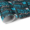 InterestPrint Personalized Name Senior Wrap Paper Customized Class of 2024 Congratulations Black Blue Wrapping Paper Roll Graduation Gift for Boys Girls Niece Friend BFF 58x23 Inch 5 Roll view 3