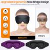 BeHoomi Sleep Mask, 2 Packs Premium Eye Mask for Sleeping, Total Blackout, Superior Soft Comfort, Upgraded 3D Ergonomic Designed Sleeping Mask for Home, Office, Travel, Meditation, Black & Purple view 2