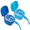 Denture Cleaner Box and Brush Set - 2 Pack Denture Bath Case with Basket + 2 Pack Denture Brushes, Portable Denture Retainer Storage Box, False Teeth Brushes for Oral Care view 1