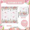 100 Pcs Butterfly Napkins Pink Butterfly Party Paper Guest Towels Disposable Colorful Garden Spring Summer Flower and Butterflies Hand Towels for Wedding Birthday Party Supplies (6.5 x 6.5 Inch) view 2
