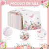 100 Pcs Butterfly Napkins Pink Butterfly Party Paper Guest Towels Disposable Colorful Garden Spring Summer Flower and Butterflies Hand Towels for Wedding Birthday Party Supplies (6.5 x 6.5 Inch) view 3