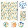AnyDesign 100Pcs Colorful Leaves Guest Napkins Watercolor Leaf Branches Disposable Paper Napkins Dinner Hand Napkin for Home Kitchen Bathroom Holiday Party Supplies, 3 Ply, 13 x 15.7 Inch view 2