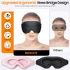 BeHoomi Sleep Mask, 2 Packs Premium Eye Mask for Sleeping, Total Blackout, Superior Soft Comfort, Upgraded 3D Ergonomic Designed Sleeping Mask for Home, Office, Travel, Meditation, Yoga, Black & Pink view 2