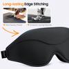 BeHoomi Sleep Mask, 2 Packs Premium Eye Mask for Sleeping, Total Blackout, Superior Soft Comfort, Upgraded 3D Ergonomic Designed Sleeping Mask for Home, Office, Travel, Meditation, Yoga, Black & Pink view 4