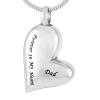 Cremation Jewelry"Forever in Heart Dad" Memorial Stainless Steel Urn Cremation Jewelry for Father's Ashes Pendant,Pendant Chain Box view 1