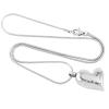 Cremation Jewelry"Forever in Heart Dad" Memorial Stainless Steel Urn Cremation Jewelry for Father's Ashes Pendant,Pendant Chain Box view 3