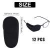 12pcs Glasses Eye Patches, Medium Glasses Eye Patch Reusable Eye Patches Over Glasses to Improve Amblyopia Strabismus Multifunctional Eye Patches for Lazy Eye for Kids Adults (Black) view 2