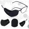 12pcs Glasses Eye Patches, Medium Glasses Eye Patch Reusable Eye Patches Over Glasses to Improve Amblyopia Strabismus Multifunctional Eye Patches for Lazy Eye for Kids Adults (Black) view 3
