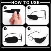 12pcs Glasses Eye Patches, Medium Glasses Eye Patch Reusable Eye Patches Over Glasses to Improve Amblyopia Strabismus Multifunctional Eye Patches for Lazy Eye for Kids Adults (Black) view 4