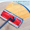 Chengu 12 Pieces Microfiber Flip Mop Refills Replacement Heads Double Sided Cleaning Pads Machine Washable Mop for Dry and Wet Kitchen Home Use view 3