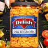 Oriental Chili Bits Rice Crackers by Its Delish, 26 OZ Jumbo Container | Crunchy and Spicy Asian Crescent Cracker Snack Bites - Awesome for Snacks and Salad Topping | Vegan & Kosher view 3