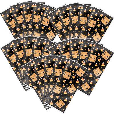 Beistle 75 Piece Trick Or Treat Cellophane Bags With Twist Ties - Festive Happy Halloween Treat Holders For Candy, Cookies, And Small Favors, Celebrating With You Since 1900