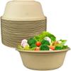 Leak-Proof, Compostable, Stackable 11.5 oz Bowls 25 Pk. Sturdy, Plant-based, Microwave Safe Sugarcane Containers for Dinner or Dessert. Small but Deep Serving Bowls for Hot Soup, Salad, and Snacks view 1