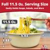 Leak-Proof, Compostable, Stackable 11.5 oz Bowls 25 Pk. Sturdy, Plant-based, Microwave Safe Sugarcane Containers for Dinner or Dessert. Small but Deep Serving Bowls for Hot Soup, Salad, and Snacks view 4