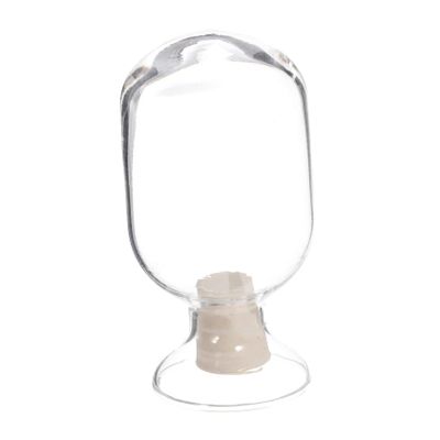 Anneome Glass Storage Bottle Round Shape Matches Container Simple Practical Design